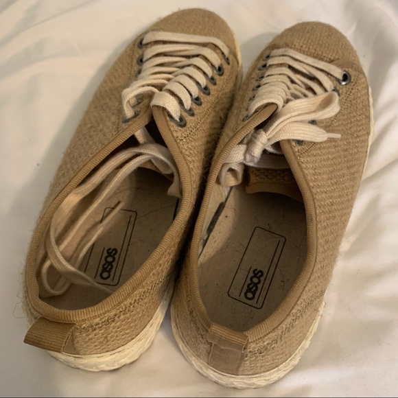 [SOLD] ASOS DESIGN Basket Weave Plimsolls with Chunky Sole - Picture 8 of 8